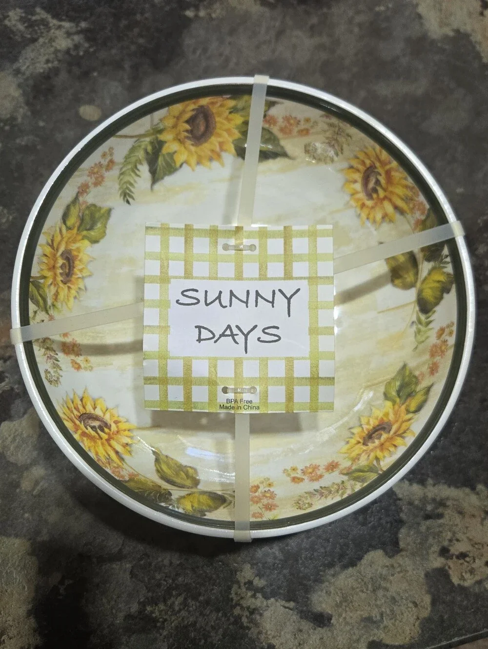 Sunny Days By Rim Country Pottery Melamine Sunflower Bowls